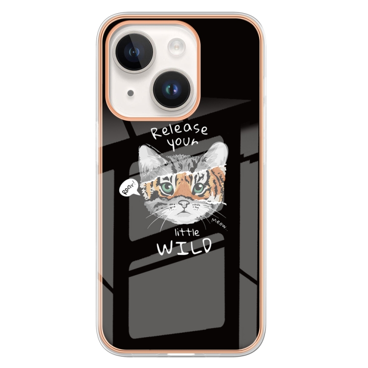 For iPhone 15 Plus Electroplating Marble Dual-side IMD Phone Case(Natural Growth) For iPhone 15 Plus Electroplating Marble Dual-side IMD Phone Case(Natural Growth)
