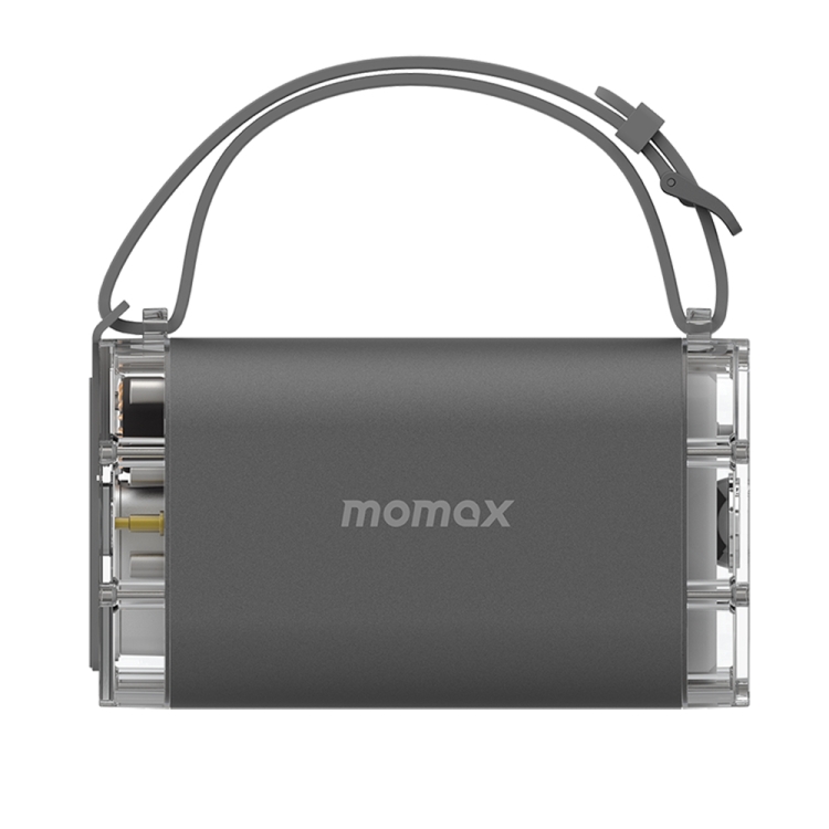 MOMAX iPower Stone Mini 40000mAh Bidirectional 100W Portable Outdoor Power Supply(Gray) - 1