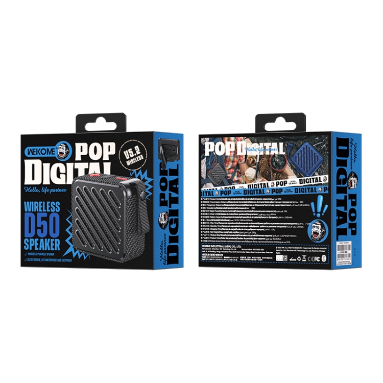WK D50 Portable Mini Waterproof Bluetooth Speaker(Black)