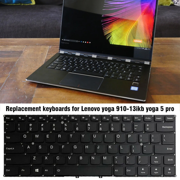 Para Lenovo Yoga 910-13JKB / Yoga 5 Pro Teclado retroiluminado para computadora portátil sin marco - 3