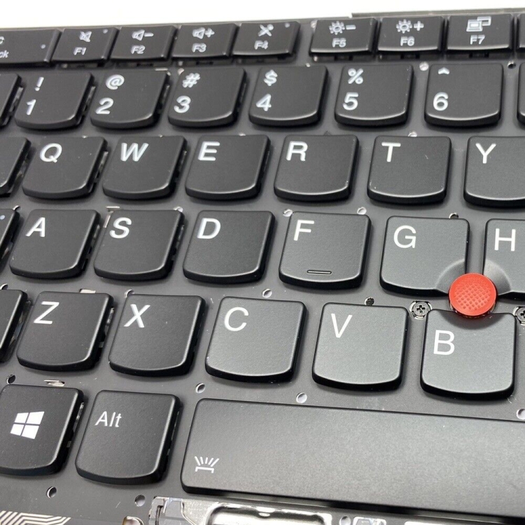 Para Lenovo ThinkPad X1 Yoga 5th Gen 20UB Versión de EE. UU. Teclado retroiluminado para computadora portátil con botón Touchpad (gris oscuro) - 3
