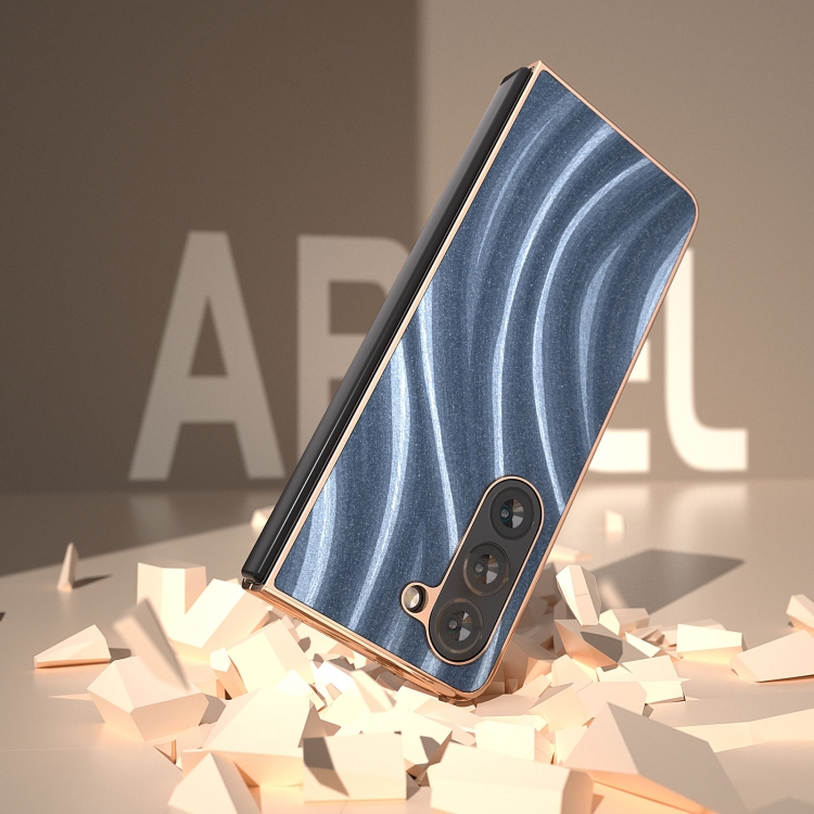 For Samsung Galaxy Z Fold5 Nano Electroplating Galactic Pattern Protective Phone Case(Blue) For Samsung Galaxy Z Fold5 Nano Electroplating Galactic Pattern Protective Phone Case(Blue)