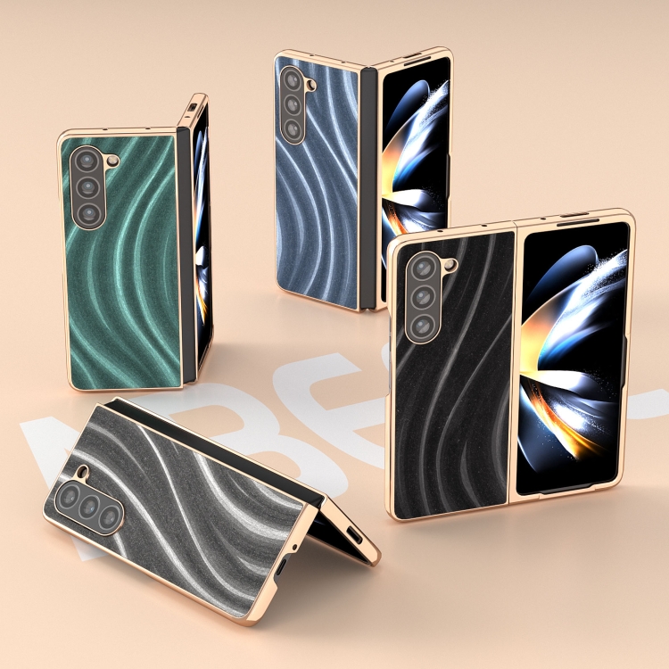 For Samsung Galaxy Z Fold5 Nano Electroplating Galactic Pattern Protective Phone Case(Blue) For Samsung Galaxy Z Fold5 Nano Electroplating Galactic Pattern Protective Phone Case(Blue)