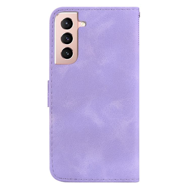 For Samsung Galaxy S22 5G Seven-shaped Embossed Leather Phone Case(Purple) For Samsung Galaxy S22 5G Seven-shaped Embossed Leather Phone Case(Purple)