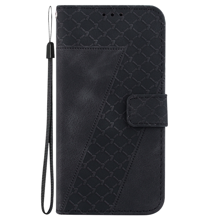 For Samsung Galaxy S22+ 5G Seven-shaped Embossed Leather Phone Case(Black) For Samsung Galaxy S22+ 5G Seven-shaped Embossed Leather Phone Case(Black)