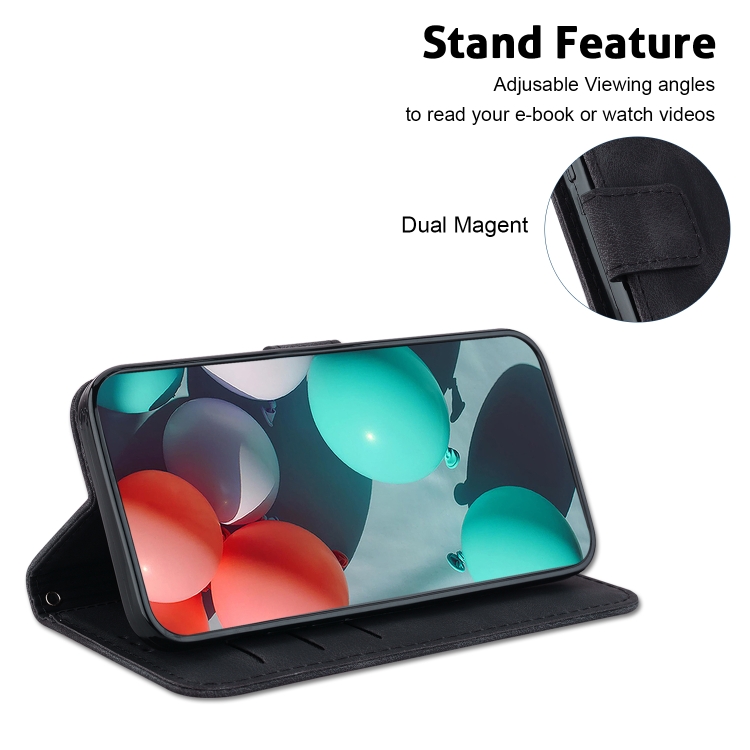 For Samsung Galaxy S22+ 5G Seven-shaped Embossed Leather Phone Case(Black) For Samsung Galaxy S22+ 5G Seven-shaped Embossed Leather Phone Case(Black)