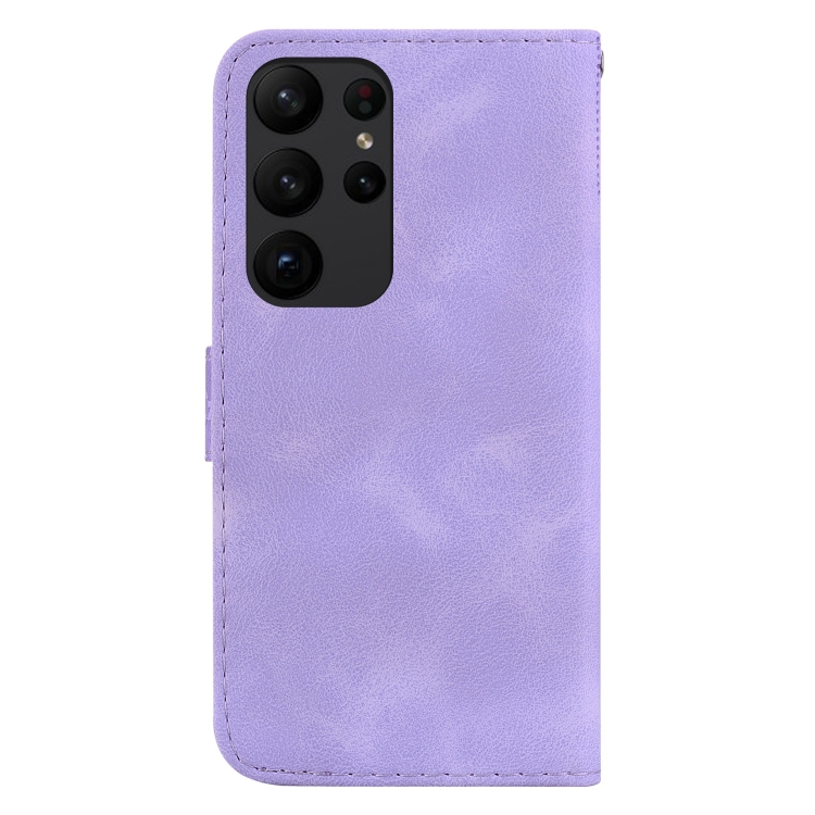 For Samsung Galaxy S23 Ultra 5G Seven-shaped Embossed Leather Phone Case(Purple) For Samsung Galaxy S23 Ultra 5G Seven-shaped Embossed Leather Phone Case(Purple)