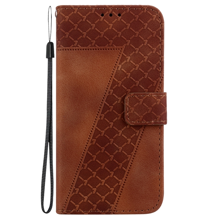For Samsung Galaxy S24 Ultra 5G Seven-shaped Embossed Leather Phone Case(Brown) For Samsung Galaxy S24 Ultra 5G Seven-shaped Embossed Leather Phone Case(Brown)
