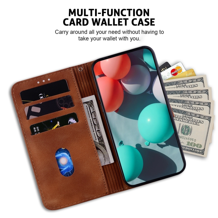 For Samsung Galaxy S24 Ultra 5G Seven-shaped Embossed Leather Phone Case(Brown) For Samsung Galaxy S24 Ultra 5G Seven-shaped Embossed Leather Phone Case(Brown)