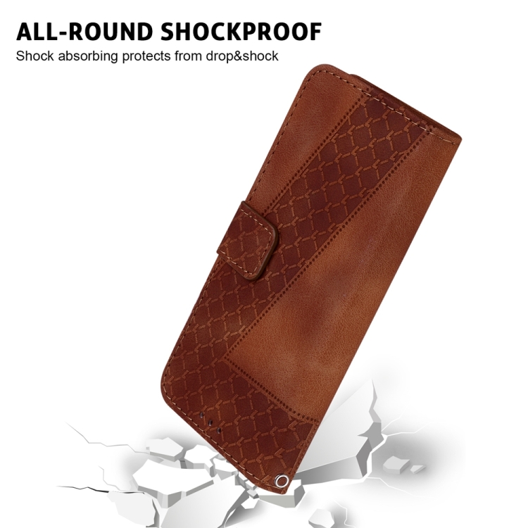 For Samsung Galaxy S24 Ultra 5G Seven-shaped Embossed Leather Phone Case(Brown) For Samsung Galaxy S24 Ultra 5G Seven-shaped Embossed Leather Phone Case(Brown)