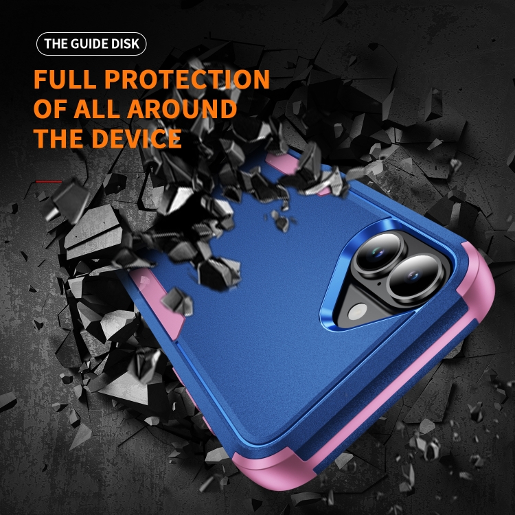 For iPhone 16 Plus Commuter Shockproof TPU + PC Phone Case(Royal Blue+Pink) For iPhone 16 Plus Commuter Shockproof TPU + PC Phone Case(Royal Blue+Pink)
