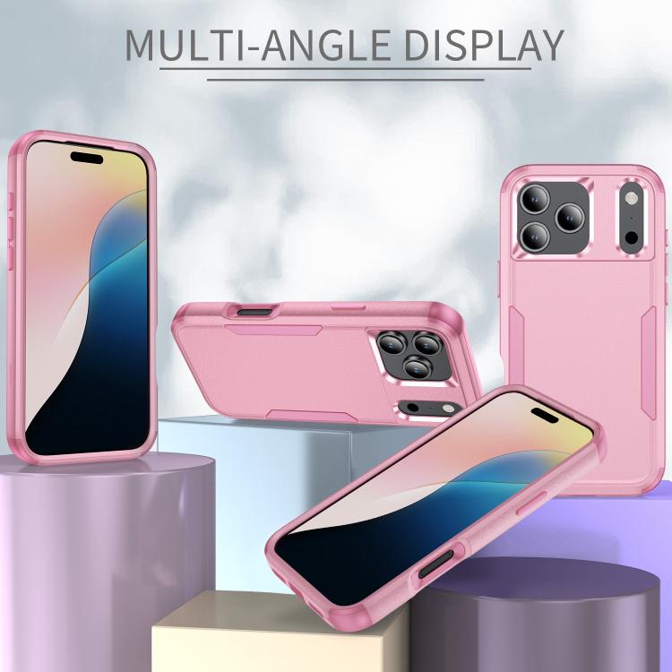 iPhone 17 Pro Commuter 用 耐衝撃 TPU + PC 携帯ケース (ピンク)