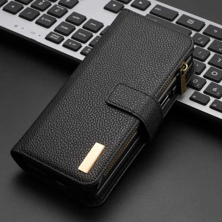 For Samsung Galaxy Z Fold5 Litchi Texture Zipper Wallet Leather Phone Case(Black) For Samsung Galaxy Z Fold5 Litchi Texture Zipper Wallet Leather Phone Case(Black)