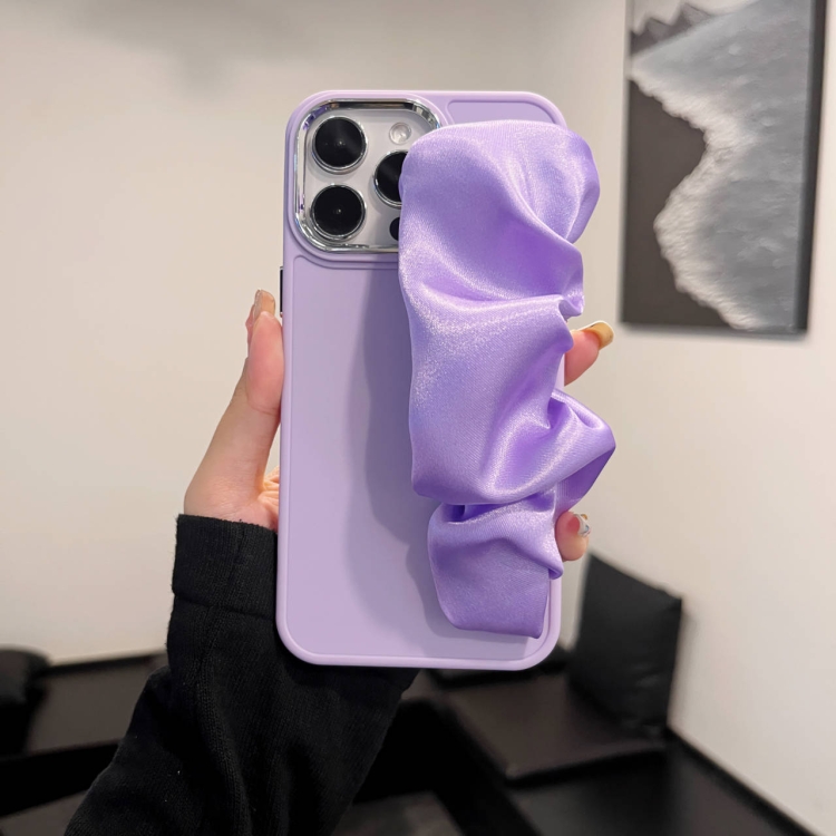 For iPhone 12 Pro Max 2 in 1 Electroplating Wristband Phone Case(Light Purple) For iPhone 12 Pro Max 2 in 1 Electroplating Wristband Phone Case(Light Purple)