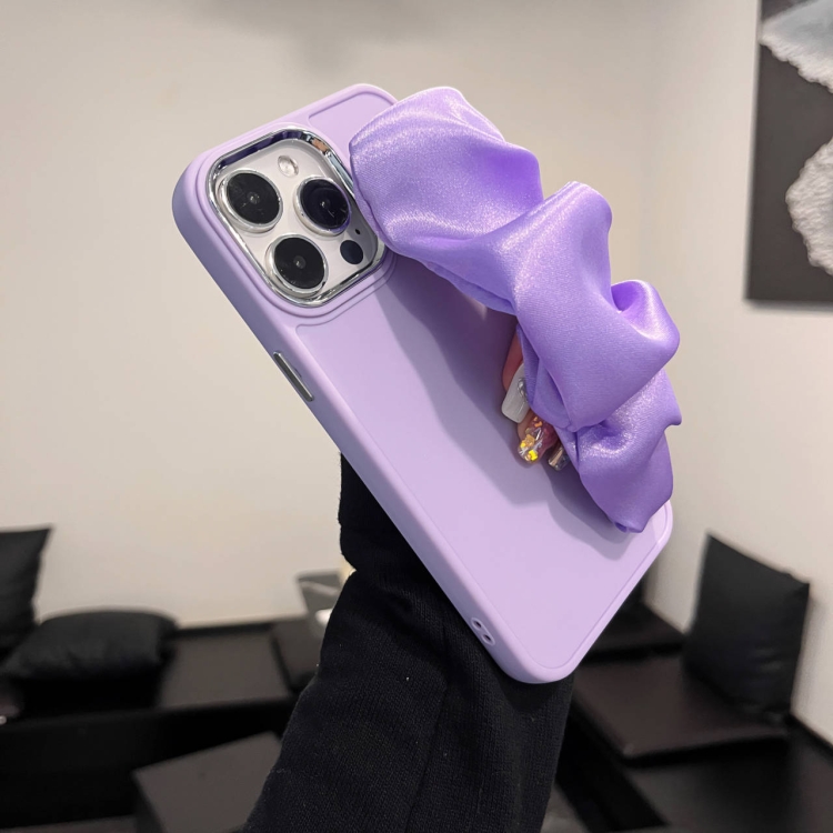 For iPhone 12 Pro Max 2 in 1 Electroplating Wristband Phone Case(Light Purple) For iPhone 12 Pro Max 2 in 1 Electroplating Wristband Phone Case(Light Purple)