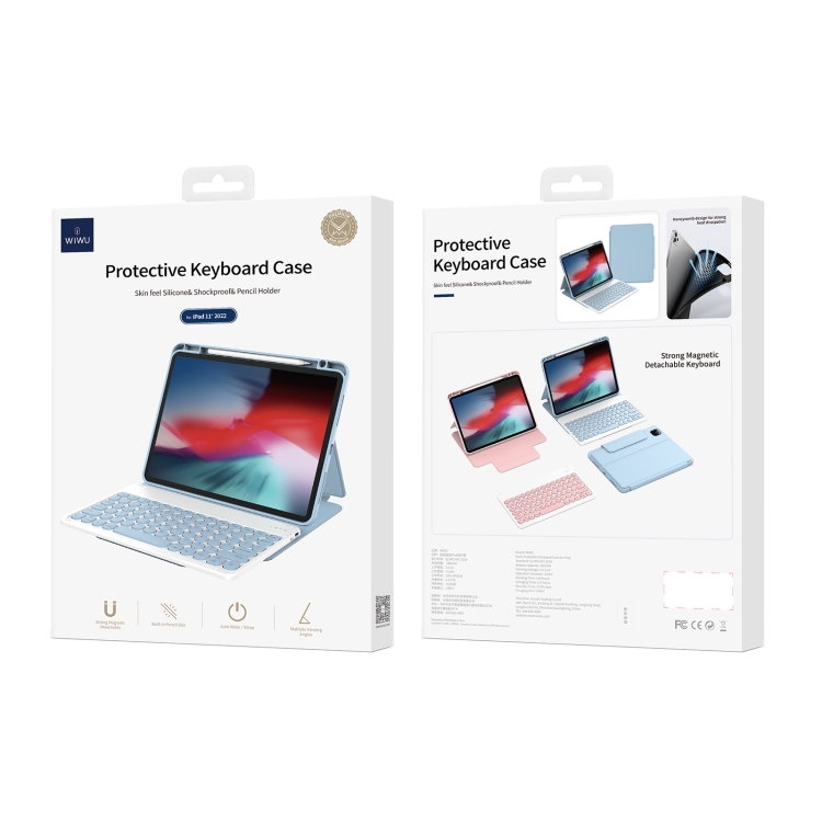 For iPad 10th Gen 10.9 2022 WiWU Skin Feel Magnetic Detachable Keyboard Tablet Case(Black) For iPad 10th Gen 10.9 2022 WiWU Skin Feel Magnetic Detachable Keyboard Tablet Case(Black)