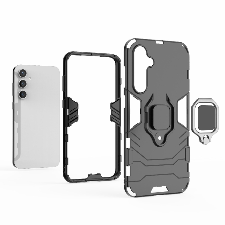 For Samsung Galaxy S23 FE 5G PC + TPU Shockproof Protective Phone Case with Magnetic Ring Holder(Navy Blue) For Samsung Galaxy S23 FE 5G PC + TPU Shockproof Protective Phone Case with Magnetic Ring Holder(Navy Blue)