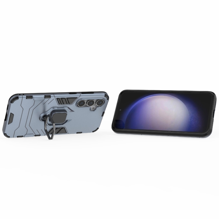 For Samsung Galaxy S23 FE 5G PC + TPU Shockproof Protective Phone Case with Magnetic Ring Holder(Navy Blue) For Samsung Galaxy S23 FE 5G PC + TPU Shockproof Protective Phone Case with Magnetic Ring Holder(Navy Blue)