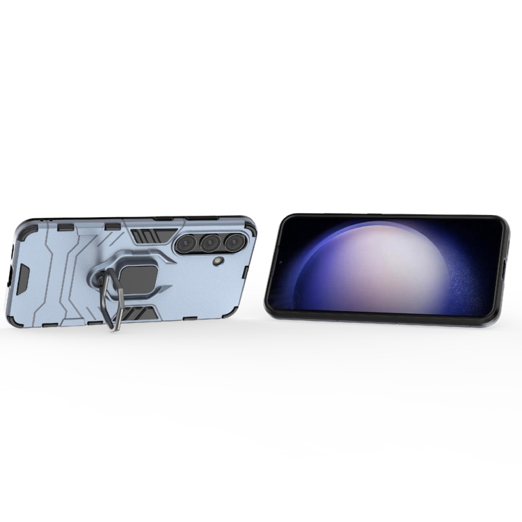 For Samsung Galaxy S24 5G PC + TPU Shockproof Protective Phone Case with Magnetic Ring Holder(Navy Blue) For Samsung Galaxy S24 5G PC + TPU Shockproof Protective Phone Case with Magnetic Ring Holder(Navy Blue)