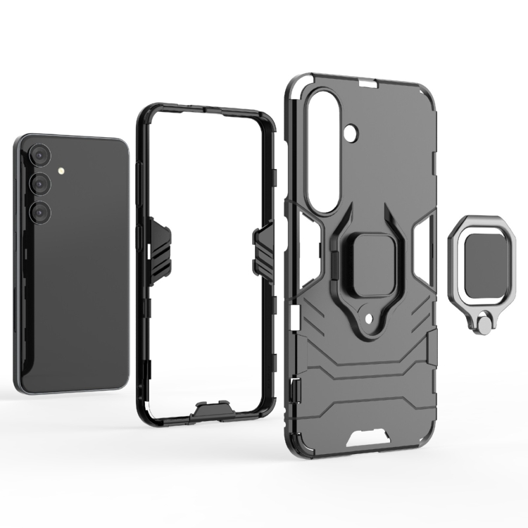 For Samsung Galaxy S24 5G PC + TPU Shockproof Protective Phone Case with Magnetic Ring Holder(Navy Blue) For Samsung Galaxy S24 5G PC + TPU Shockproof Protective Phone Case with Magnetic Ring Holder(Navy Blue)