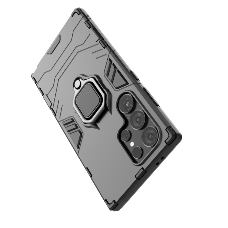 For Samsung Galaxy S24 Ultra 5G PC + TPU Shockproof Protective Phone Case with Magnetic Ring Holder(Navy Blue) For Samsung Galaxy S24 Ultra 5G PC + TPU Shockproof Protective Phone Case with Magnetic Ring Holder(Navy Blue)