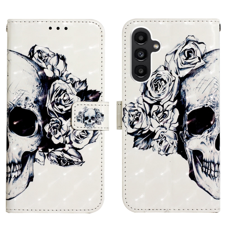 For Samsung Galaxy S23 FE 5G 3D Painting Horizontal Flip Leather Phone Case(Skull) For Samsung Galaxy S23 FE 5G 3D Painting Horizontal Flip Leather Phone Case(Skull)