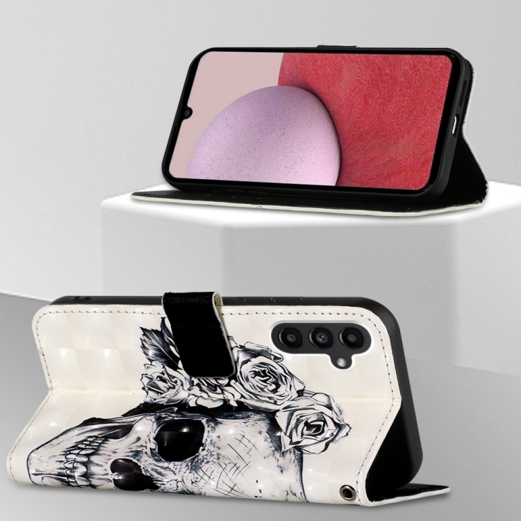 For Samsung Galaxy S23 FE 5G 3D Painting Horizontal Flip Leather Phone Case(Skull) For Samsung Galaxy S23 FE 5G 3D Painting Horizontal Flip Leather Phone Case(Skull)