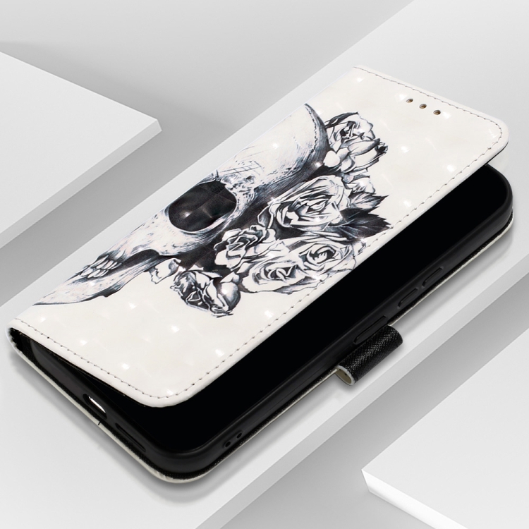 For Samsung Galaxy S23 FE 5G 3D Painting Horizontal Flip Leather Phone Case(Skull) For Samsung Galaxy S23 FE 5G 3D Painting Horizontal Flip Leather Phone Case(Skull)