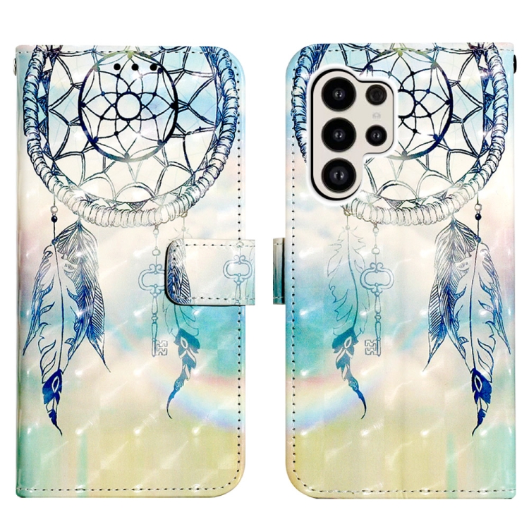 For Samsung Galaxy S24 Ultra 5G 3D Painting Horizontal Flip Leather Phone Case(Dream Wind Chimes) For Samsung Galaxy S24 Ultra 5G 3D Painting Horizontal Flip Leather Phone Case(Dream Wind Chimes)