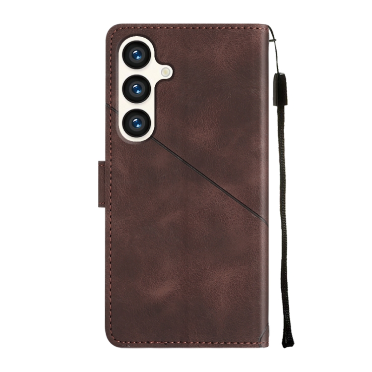 For Samsung Galaxy S24 5G Skin-feel Embossed Leather Phone Case(Brown) For Samsung Galaxy S24 5G Skin-feel Embossed Leather Phone Case(Brown)