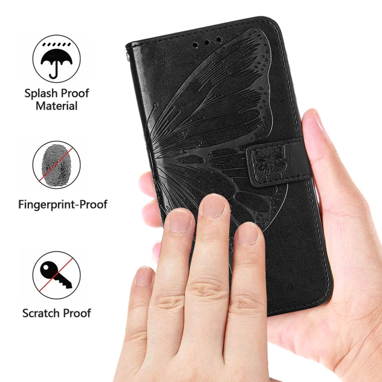 For Samsung Galaxy S23 FE 5G Embossed Butterfly Leather Phone Case(Green)