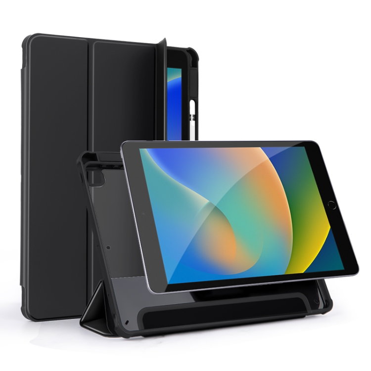 For iPad 10th Gen 10.9 2022 3-folding Acrylic Smart Leather Tablet Case(Black) For iPad 10th Gen 10.9 2022 3-folding Acrylic Smart Leather Tablet Case(Black)