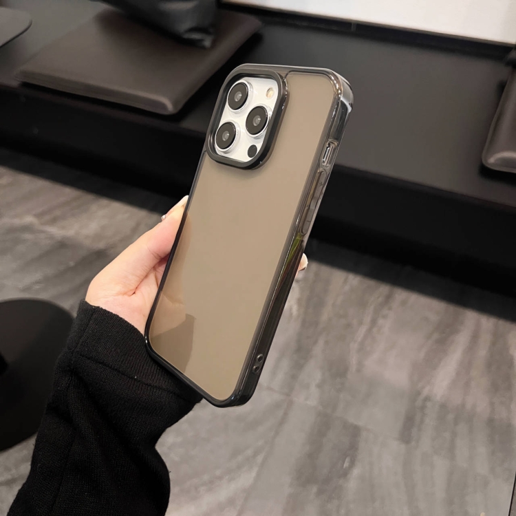 For iPhone 14 Pro Max 2 in 1 Fluorescent Transparent TPU Phone Case(Black) For iPhone 14 Pro Max 2 in 1 Fluorescent Transparent TPU Phone Case(Black)