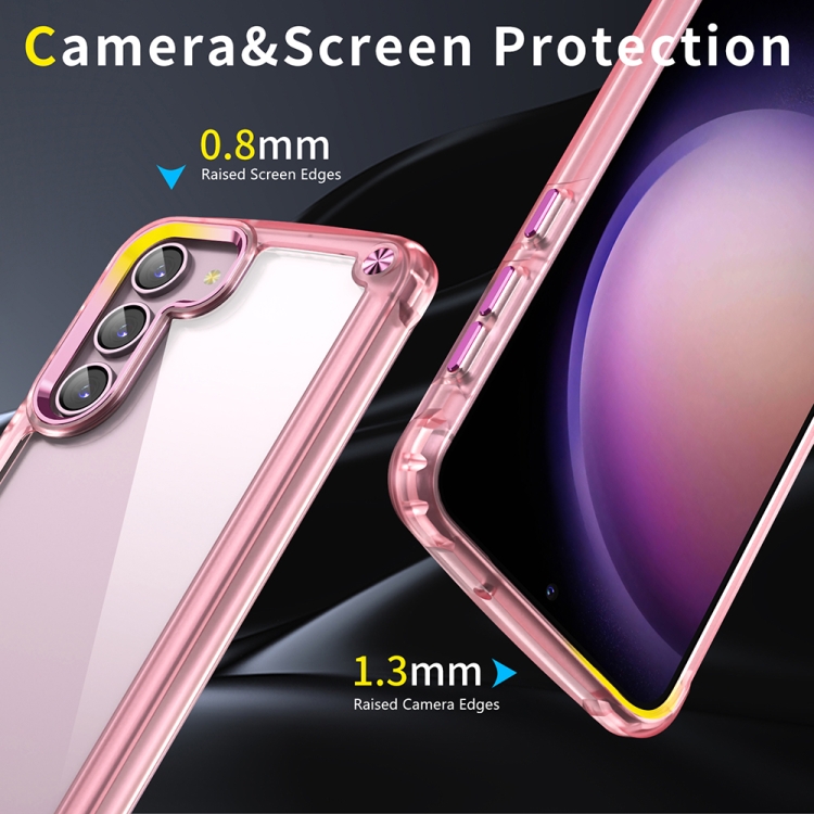 For Samsung Galaxy S23+ 5G Skin Feel TPU + PC Phone Case(Transparent Pink) For Samsung Galaxy S23+ 5G Skin Feel TPU + PC Phone Case(Transparent Pink)