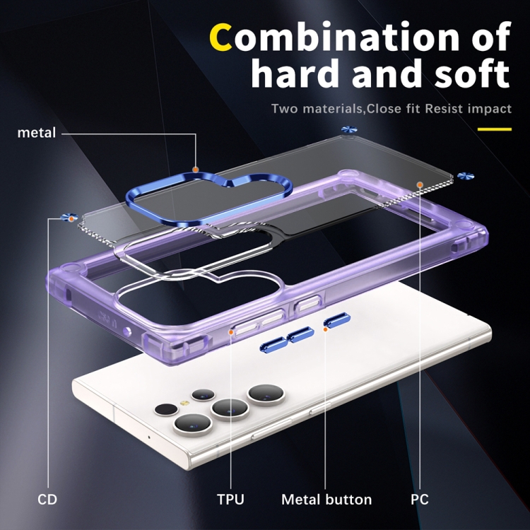 For Samsung Galaxy S22 Ultra 5G Skin Feel TPU + PC Phone Case(Transparent Purple) For Samsung Galaxy S22 Ultra 5G Skin Feel TPU + PC Phone Case(Transparent Purple)