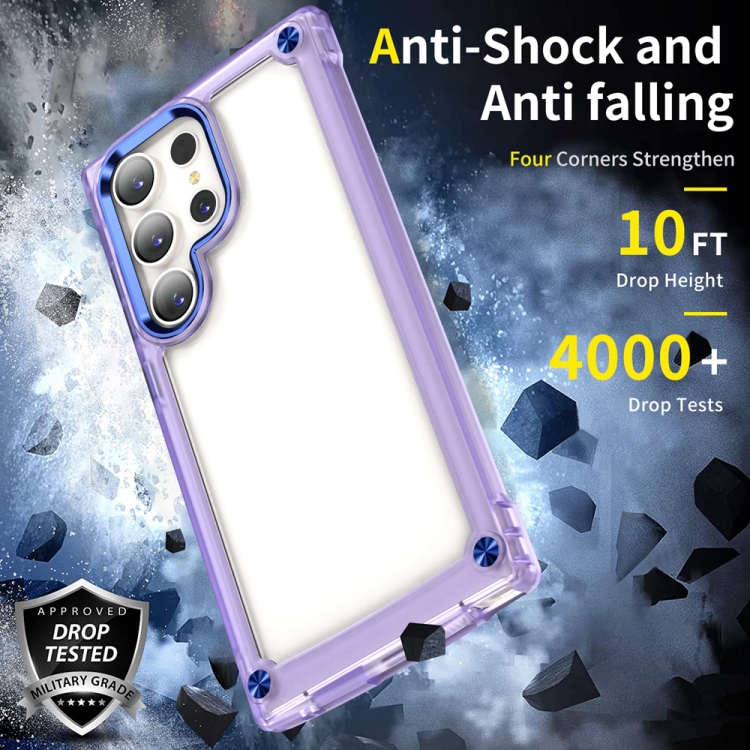 For Samsung Galaxy S22 Ultra 5G Skin Feel TPU + PC Phone Case(Transparent Purple) For Samsung Galaxy S22 Ultra 5G Skin Feel TPU + PC Phone Case(Transparent Purple)