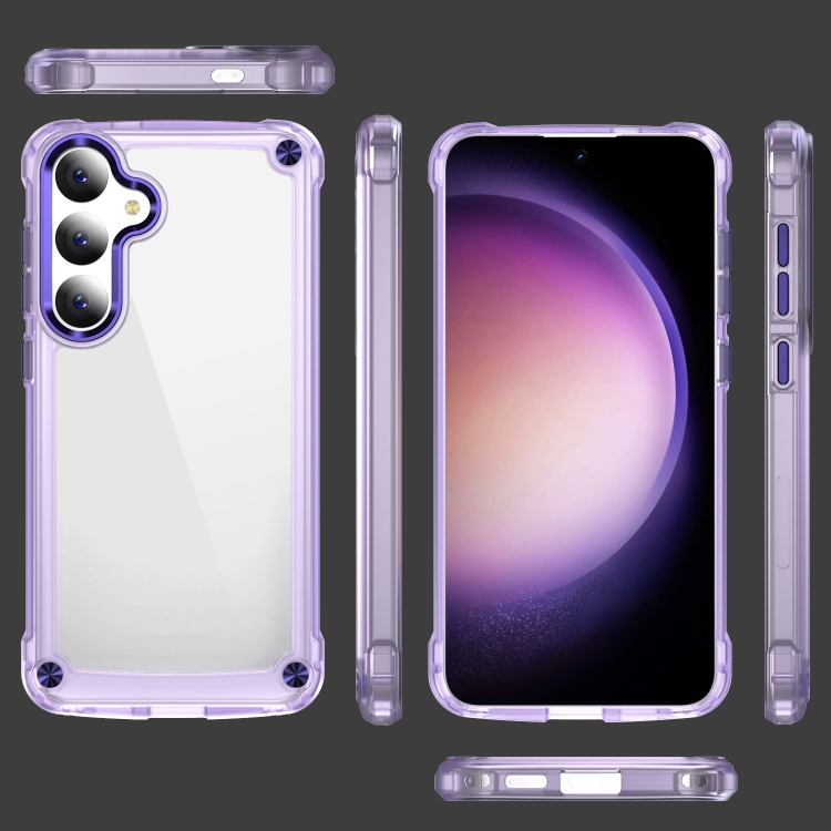 For Samsung Galaxy S24 5G Skin Feel TPU + PC Phone Case(Transparent Purple) For Samsung Galaxy S24 5G Skin Feel TPU + PC Phone Case(Transparent Purple)