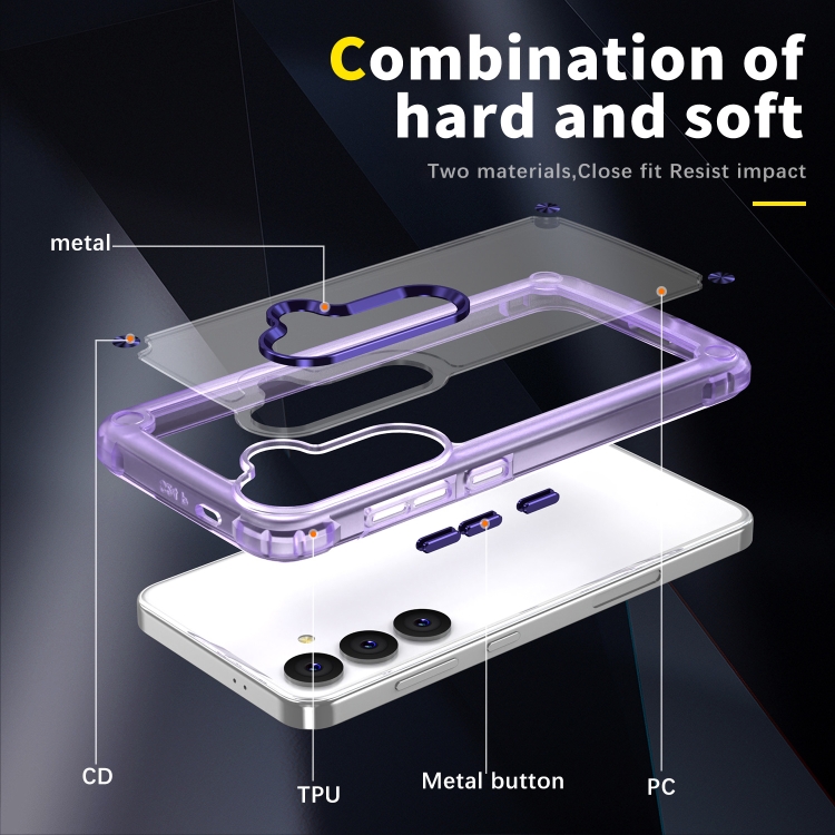 For Samsung Galaxy S24 5G Skin Feel TPU + PC Phone Case(Transparent Purple) For Samsung Galaxy S24 5G Skin Feel TPU + PC Phone Case(Transparent Purple)