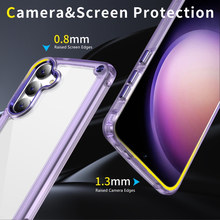 For Samsung Galaxy S24 5G Skin Feel TPU + PC Phone Case(Transparent Purple) For Samsung Galaxy S24 5G Skin Feel TPU + PC Phone Case(Transparent Purple)