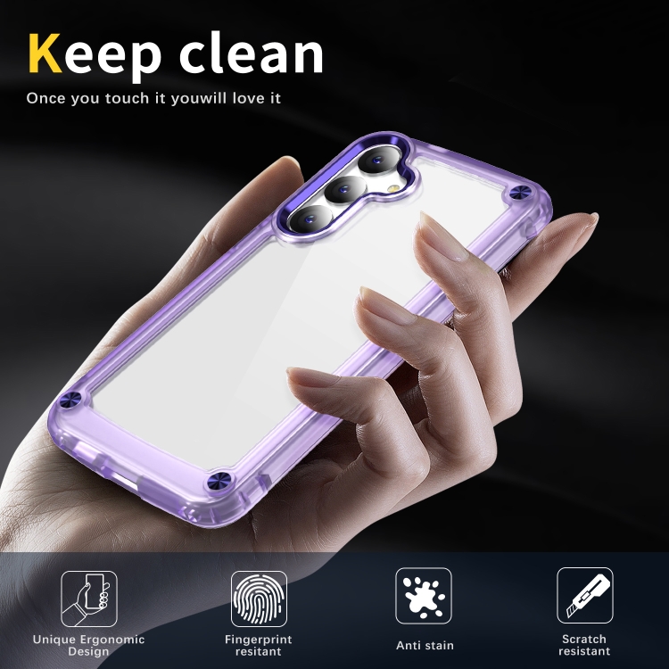 For Samsung Galaxy S24 5G Skin Feel TPU + PC Phone Case(Transparent Purple) For Samsung Galaxy S24 5G Skin Feel TPU + PC Phone Case(Transparent Purple)