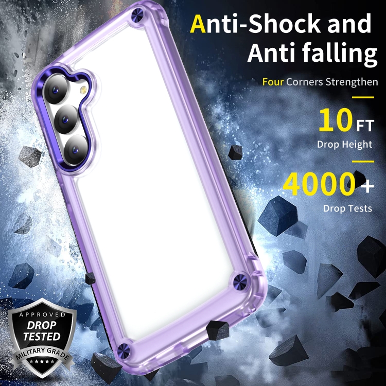 For Samsung Galaxy S24 5G Skin Feel TPU + PC Phone Case(Transparent Purple) For Samsung Galaxy S24 5G Skin Feel TPU + PC Phone Case(Transparent Purple)
