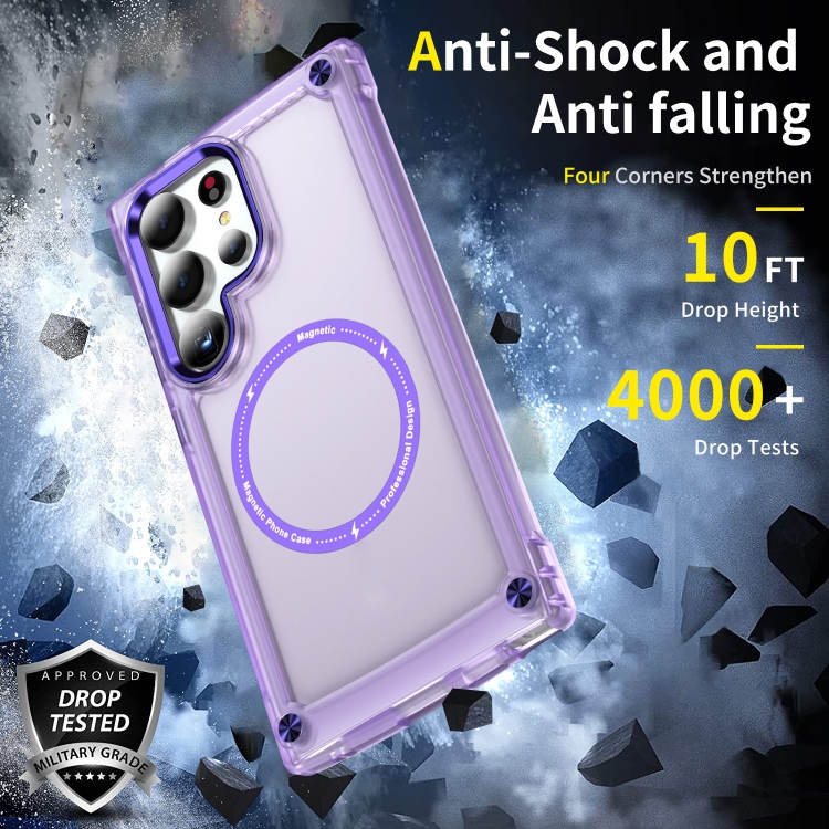 For Samsung Galaxy S24 Ultra 5G Skin Feel TPU + PC MagSafe Magnetic Phone Case(Transparent Purple) For Samsung Galaxy S24 Ultra 5G Skin Feel TPU + PC MagSafe Magnetic Phone Case(Transparent Purple)