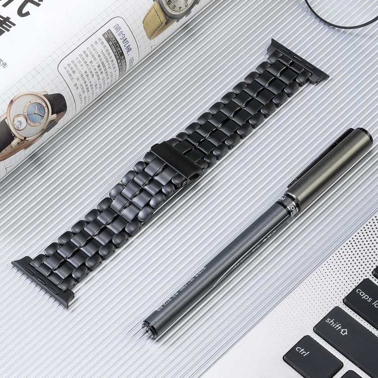 For Apple Watch SE 40mm Five Beads Titanium Steel Watch Band