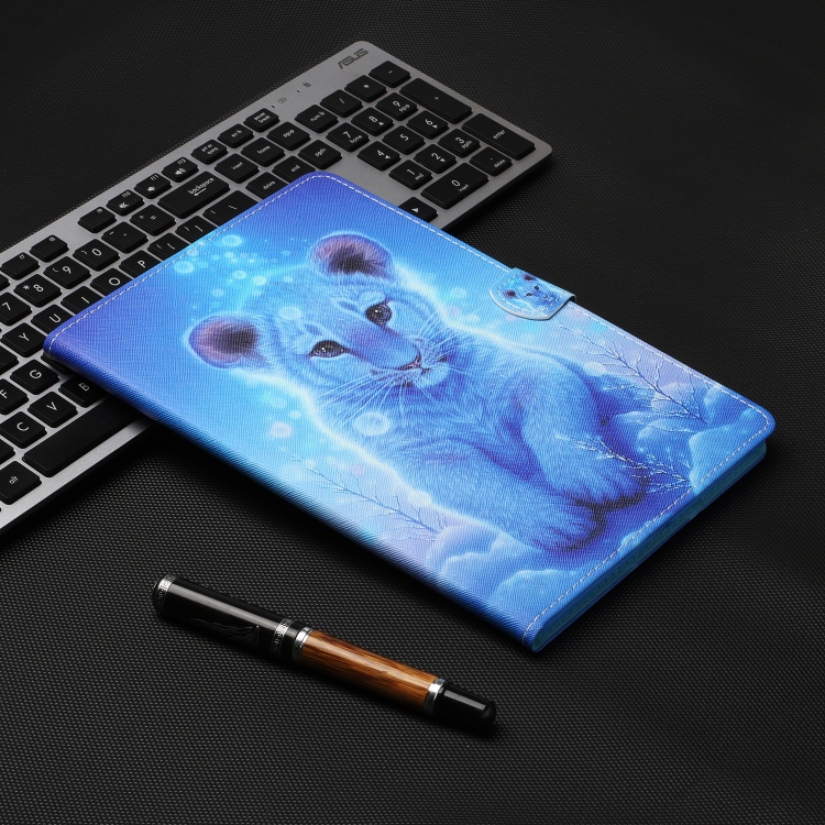For iPad Air 2 Colored Drawing Stitching Horizontal Flip Leather Case with Holder & Card Slots & Sleep / Wake-up Function & Anti-skid strip(Little Tiger) For iPad Air 2 Colored Drawing Stitching Horizontal Flip Leather Case with Holder & Card Slots & Sleep / Wake-up Function & Anti-skid strip(Little Tiger)