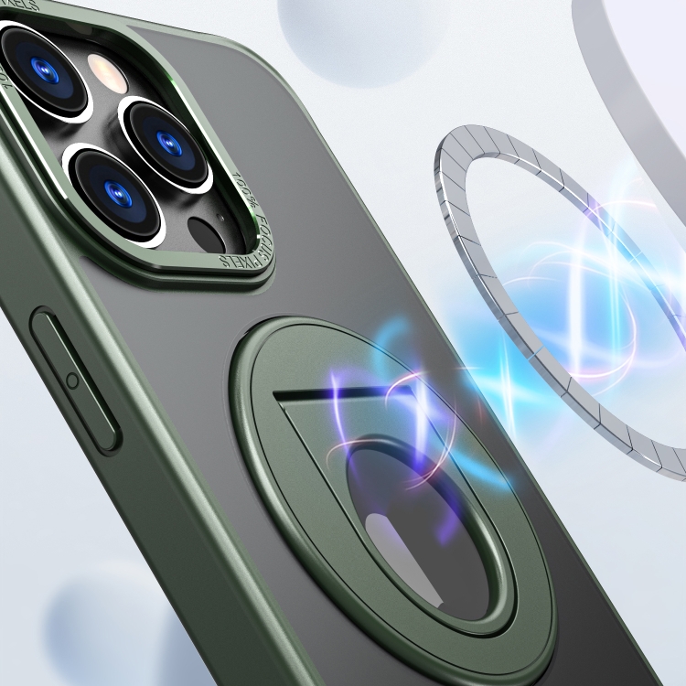For iPhone 14 Rotating Ring Magnetic Holder Phone Case(Green) For iPhone 14 Rotating Ring Magnetic Holder Phone Case(Green)