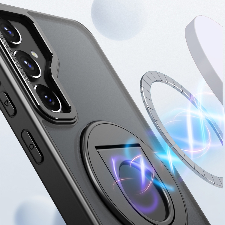 For Samsung Galaxy S23+ 5G Rotating Ring Magnetic Holder Phone Case(Black) For Samsung Galaxy S23+ 5G Rotating Ring Magnetic Holder Phone Case(Black)