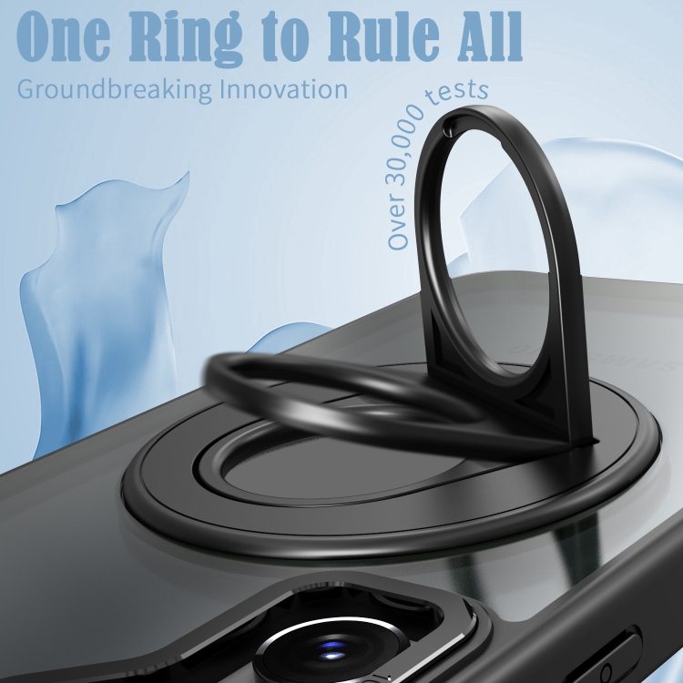 For Samsung Galaxy S23+ 5G Rotating Ring Magnetic Holder Phone Case(Black) For Samsung Galaxy S23+ 5G Rotating Ring Magnetic Holder Phone Case(Black)