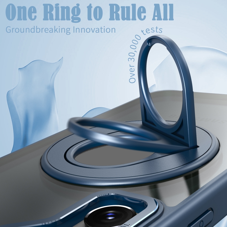 For Samsung Galaxy S23+ 5G Rotating Ring Magnetic Holder Phone Case(Blue) For Samsung Galaxy S23+ 5G Rotating Ring Magnetic Holder Phone Case(Blue)