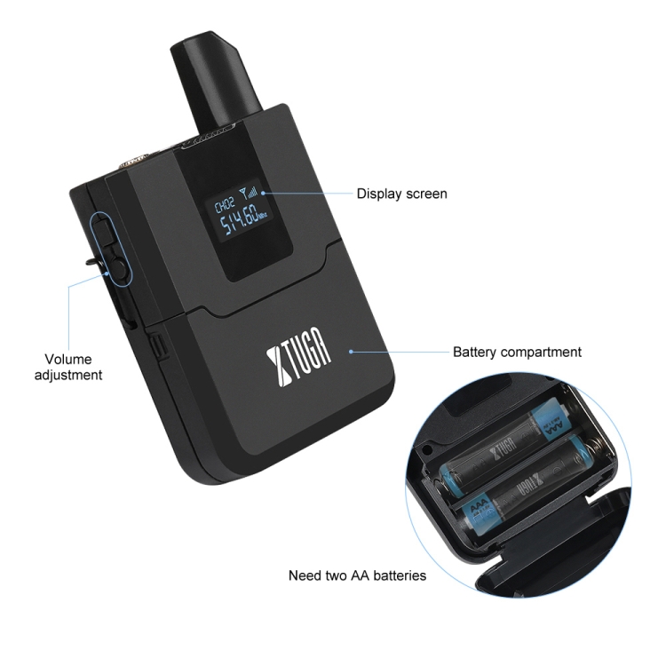 XTUGA A140-H ワイヤレス マイク システム 4 チャンネル UHF