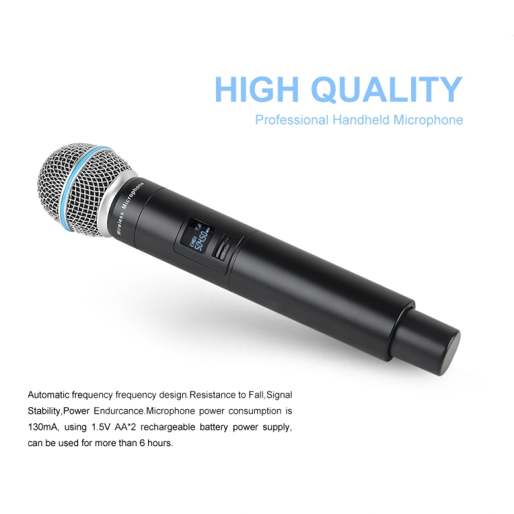 XTUGA A140-H ワイヤレス マイク システム 4 チャンネル UHF